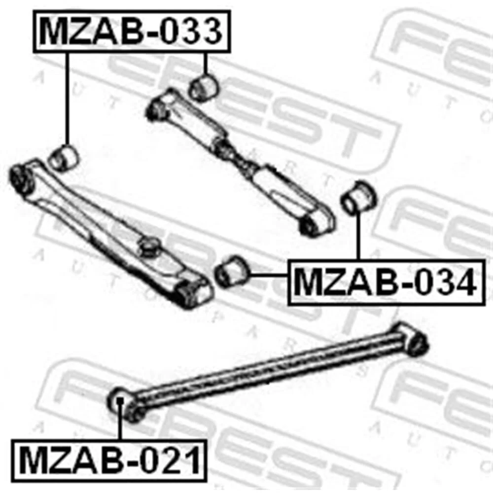 Сайлентблок рычага задн. мост MAZDA 626 III 87-92