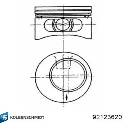 Поршень з кільцями OPEL 87.0 2.0I C20NE