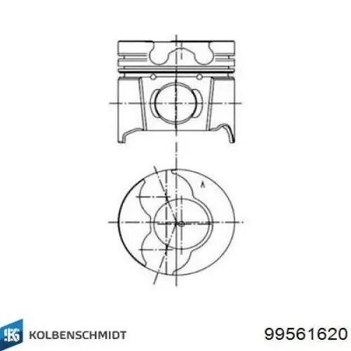 Поршень з кільцями RENAULT 80.5 1.9TD F9Q730/734/780 97-
