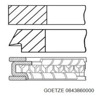 Кільця поршневі DAEWOO Lanos 1,5 8V 76,50 1,50 x 1,50 x 3,00 mm