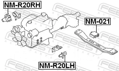 Подушка двигуна задня Nissan